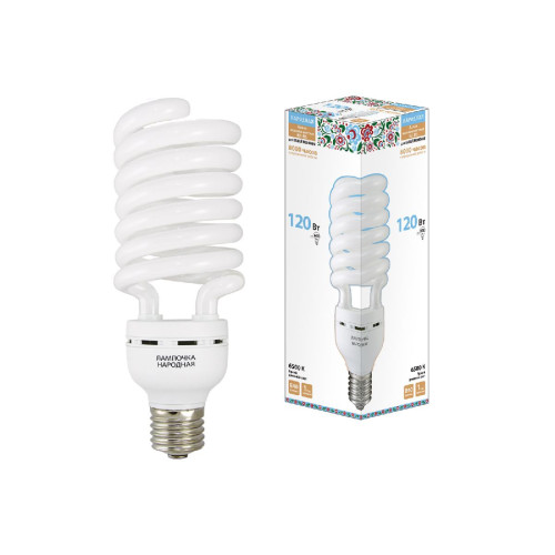 Лампа люминесцентная TDM Electric Народная E40 120W 6500K матовая SQ0347-0050