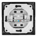 Розетка компьютерная RJ45 скрытой установки IP20, черная 