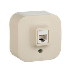 Розетка телефонная RJ11 Legrand Quteo слоновая кость 782244
