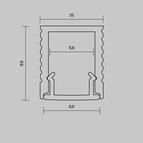 Профиль накладной Maytoni Led Strip ALM-0809-S-2M 631010