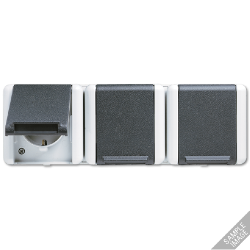 Розетка Schuko трехместная Jung 8230NAW