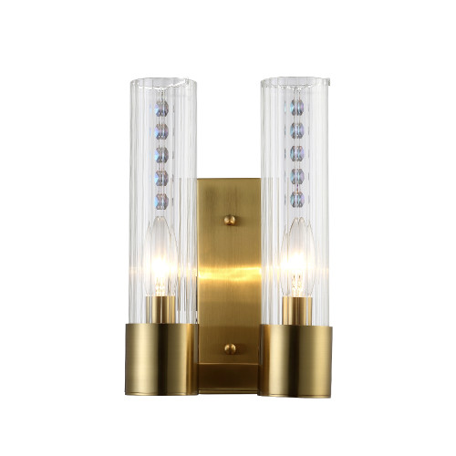 Бра Crystal Lux OTONO AP2 BRASS/TRANSPARENTE