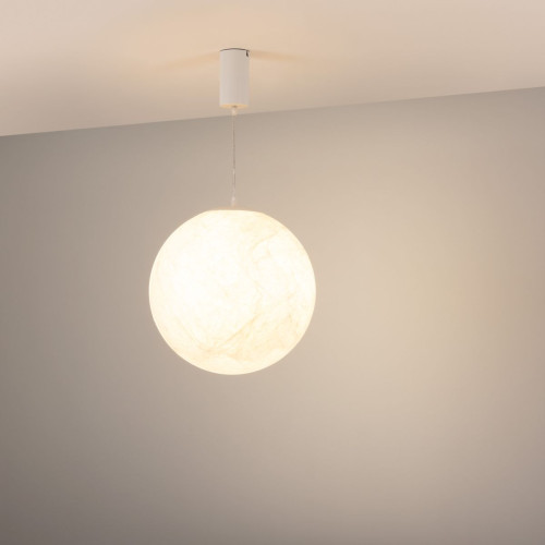 Подвесной светильник Arlight SP-SILKA-HANG-R400-12W Warm2700 (WH, 330 deg, 230V) (IP20, Натуральный шелк) 056880
