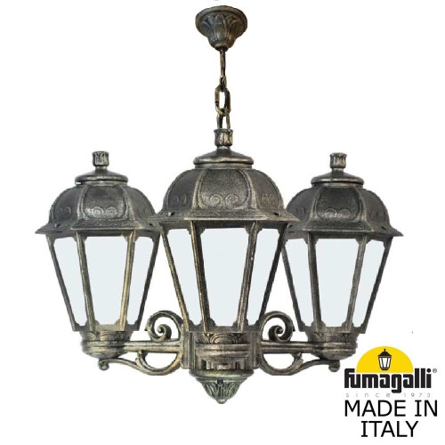 Уличный подвесной светильник Fumagalli SICHEM/SABA 3L K22.120.S30.BYE27