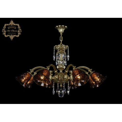 Подвесная люстра Art Classic 31.31.8.NV215IV.150SP.G.Sp.Amber.1B Подвесная люстра Art Classic 31.31.8.NV215IV.150SP.G.Sp.Amber.1B