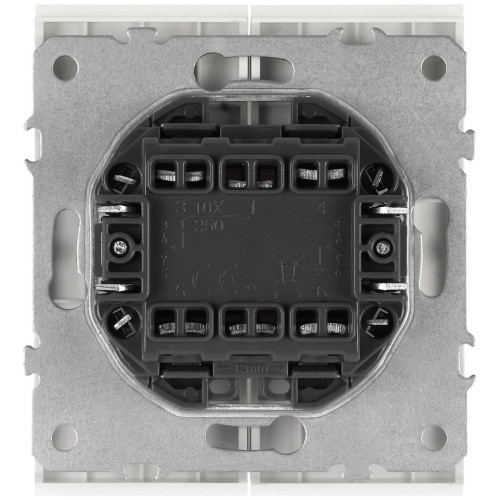 Переключатель ЭРА Arktik 16-1106-01 двойной 10АХ-250В белый Б0070364