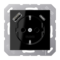 Розетка 2K+З USB Typ AC Jung A1520-15CASW