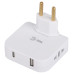 Разветвитель электрический Эра SPF-2-FL-USBC поворотный на 2 розетки + 2USB A+C 10А белый Б0069090