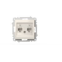 Розетка компьютерная двухместная ( Cat 6) ELBI Zena Vega 609-010200-248