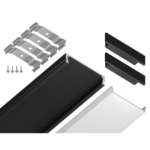 Алюминиевый накладной профиль Ambrella Light Alum Profile GP1800BK
