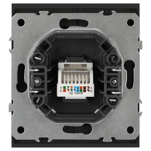 Розетка Эра Arktik 16-3107-05 информационная RJ45 антрацит Б0070478