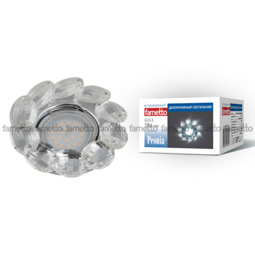 Встраиваемый светильник Fametto Peonia DLS-P114 GU5.3 CHROME/CLEAR 10547