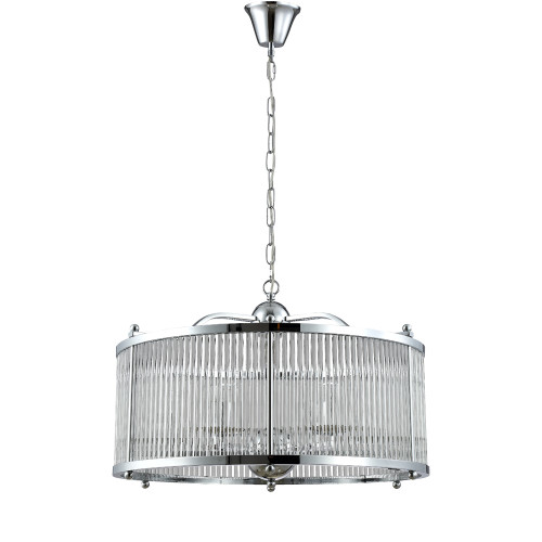 Подвесная люстра Crystal Lux Tadeo TADEO SP6 D600 CHROME/TRANSPARENTE