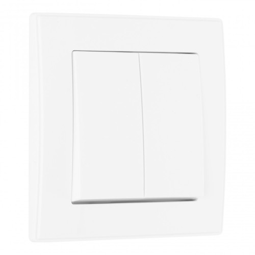 Выключатель двухклавишный Arte Milano SET06-1-30-2 white