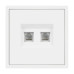 Механизм сдвоенной телефонной розетки Arlight SCT-NOBE-MTL2-SFPL-WH (RJ-11, 4C) (Белый кварц) 054308