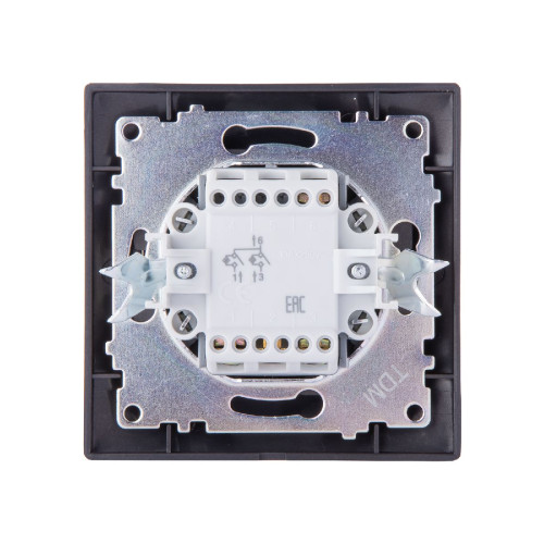 Выключатель двухклавишный с подсветкой Лама TDM Electric SQ1815-0647