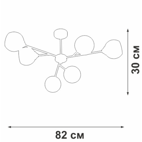 Люстра на штанге Vitaluce V3791-1/6PL
