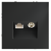 Розетка телевизионная встраиваемая Voltum S70 TV+RJ45 кат. 6, (графит) VLS060707