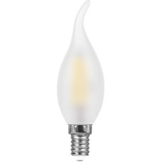 Лампа светодиодная филаментная Feron E14 9W 2700K Свеча на ветру Матовая LB-74 25959