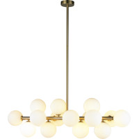 Люстра на штанге iLamp Golden 8516P/L BR-WH
