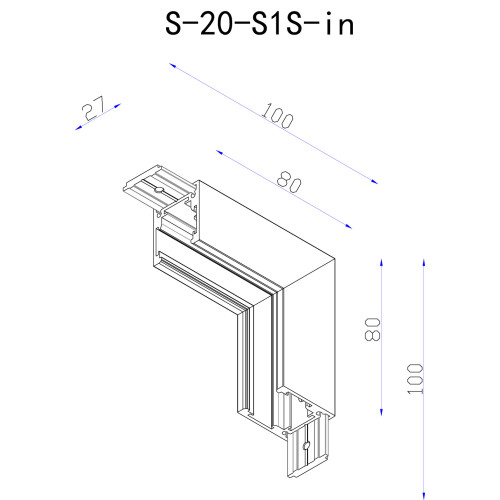 Коннектор угловой внутренний Lumker SY-LINK-INT-S1S-WH 013613