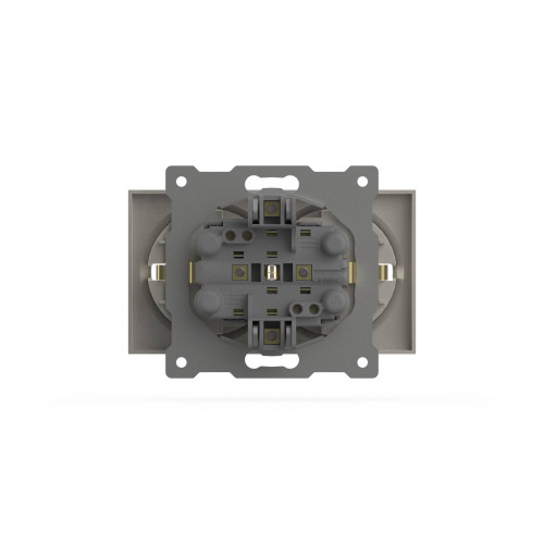 Розетка двухместная с заземлением ELBI Zena Vega 609-010200-907