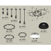 Комплект подвесного светильника Ambrella Light Techno Ring XR92222010 (A9222, A9227, C9233, C9242, C9238, C9232, N8141, N8118)