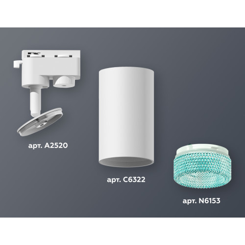 Трековый однофазный светильник Ambrella Light Track System XT6322083 (A2520, C6322, N6153)