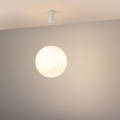 Подвесной светильник Arlight SP-SILKA-HANG-R300-7W Warm2700 (WH, 330 deg, 230V) (IP20, Натуральный шелк) 061916