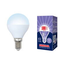 Лампа светодиодная (UL-00003830) Volpe E14 11W 6500K матовая LED-G45-11W/DW/E14/FR/NR
