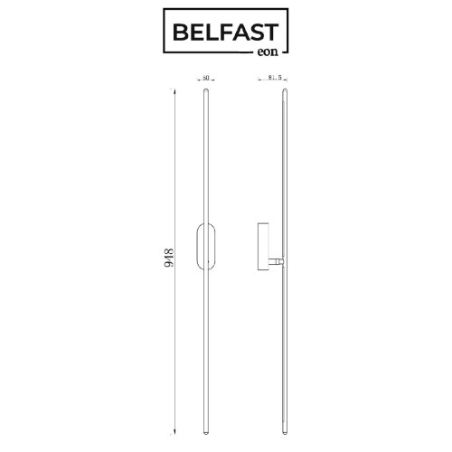 Настенный светильник Belfast Skipton 85001-1W-L BR