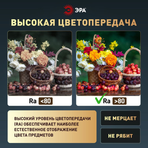 Потолочный светильник Эра Классик без ДУ SPB-6 BK 24W-5K Slim Base