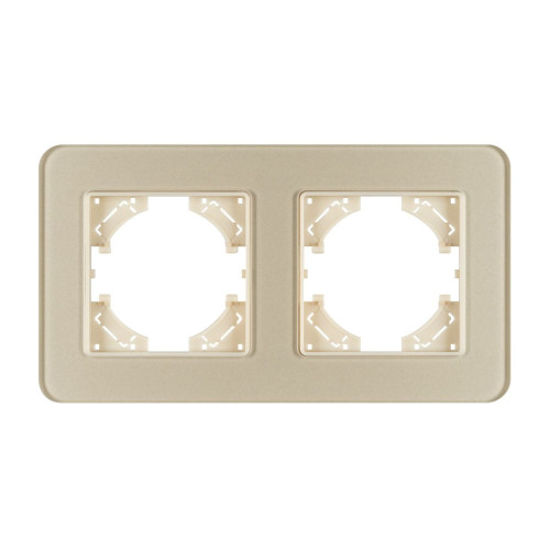 Рамка на 2 поста стеклянная Arlight FRM-OMALI-SFGS-2-GD 049711