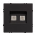 Механизм сдвоенной компьютерной розетки Arlight SCT-NOBE-MPC2-SFPL-BK (RJ-45, CAT6) 054313