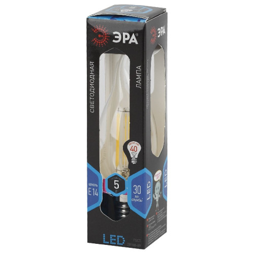 Лампа светодиодная Эра E14 5W 4000K F-LED BXS-5W-840-E14 Б0019005
