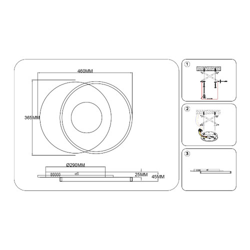 Потолочный светильник Ambrella Light Linetech Comfort FL4788