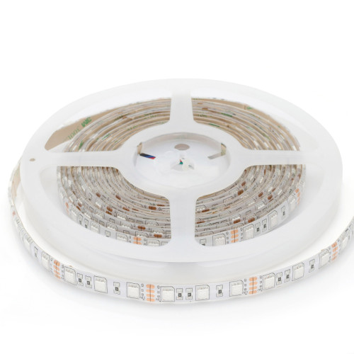 Комплект светодиодной ленты Apeyron 12В 14.4Вт/м smd 5050 60 д/м IP65 5м RGB (блок, коннектор) 10-35