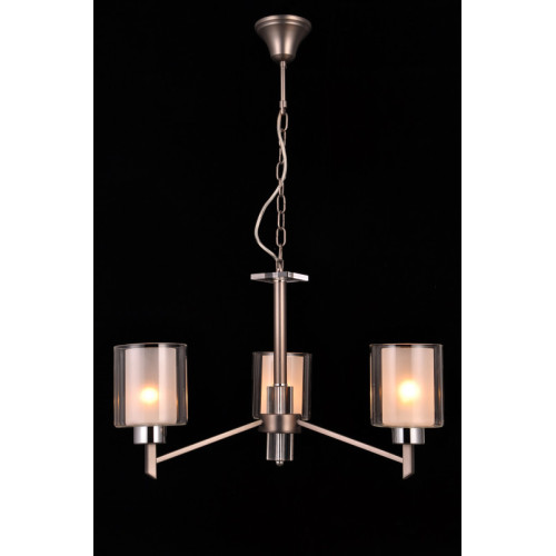 Подвесная люстра Natali Kovaltseva DOUBLE 81049-3C ANTIQUE SILVER