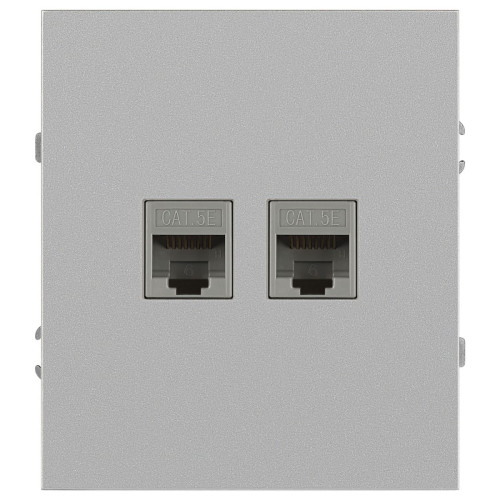 Розетка Эра Arktik 16-3108-03 информационная двойная 2XRJ45 алюминий Б0070486