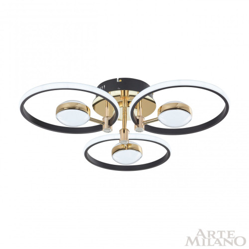 Потолочный светильник Arte Milano Ferrara 276140/3+3 BK/GD