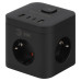Сетевой фильтр ЭРА CUBE-3es-1,5m-4USB-B куб с заземлением с выключателем 3 розетки+4xUSBA+C 1,5м 16А черный Б0069074