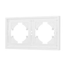 Рамка пластиковая на 2 поста Arlight FRM-TENDO-PL-2-WH 053839 Рамка пластиковая на 2 поста Arlight FRM-TENDO-PL-2-WH 053839