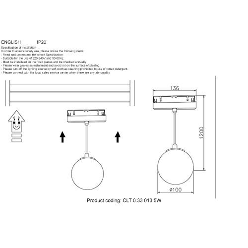 Трековый магнитный светильник Crystal Lux Space CLT 0.33 013 5W BL 4000K