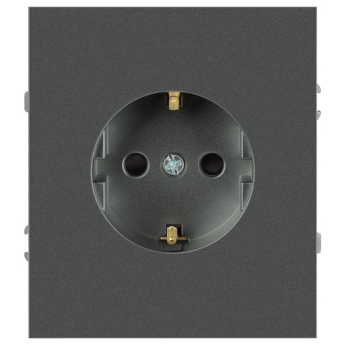 Розетка Эра Arktik 16-2101-06 с заземлением 2P+E Schuko 16А-250В графит Б0070419 Розетка Эра Arktik 16-2101-06 с заземлением 2P+E Schuko 16А-250В графит Б0070419