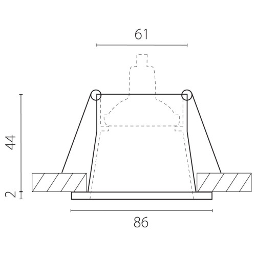Встраиваемый светильник MR16 Lightstar Levigo Base 010057