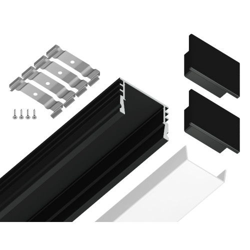 Алюминиевый накладной профиль Ambrella Light Alum Profile GP1750BK