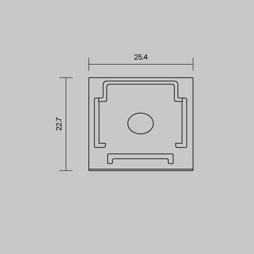Комплект заглушек для профиля 2522 2шт Maytoni Led Strip ALM-2522-S-EC 642065
