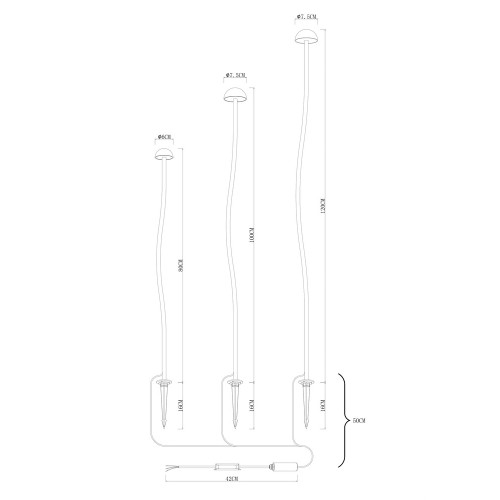 Ландшафтный светильник Arte Lamp Motus A1081PA-3BK