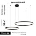 Подвесная люстра Indigo Galass 14001/2P Black V000030L