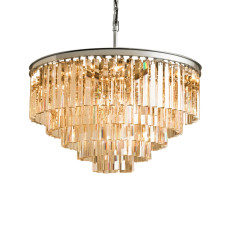 Подвесная люстра Delight Collection 1920s Odeon KR0387P-10A chrome/amber